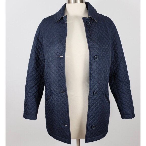 Burberry London Redcliff XS jacket coat quilted nova check lining navy - Picture 10 of 16